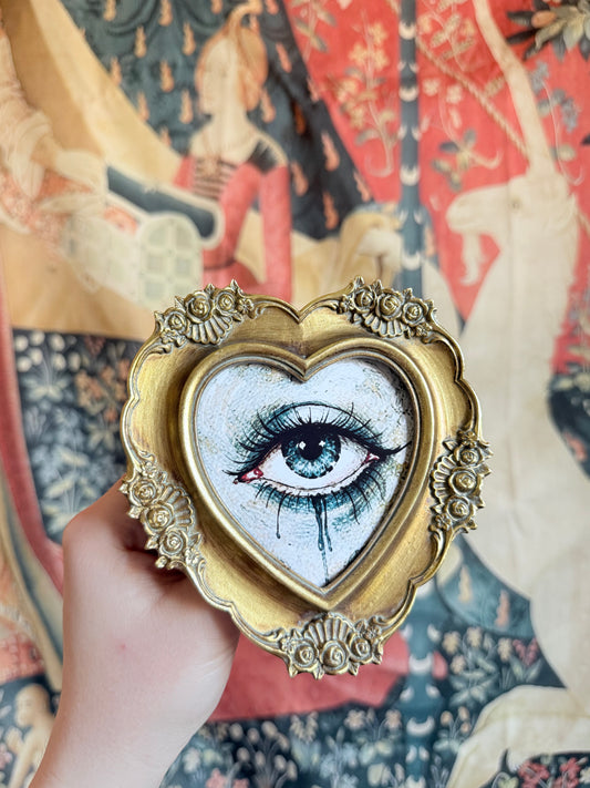 Original Framed Watercolour Eye Illustration