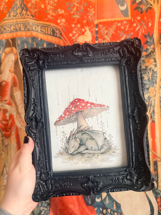 "Draco in Imbre" Original Watercolour Illustration A5