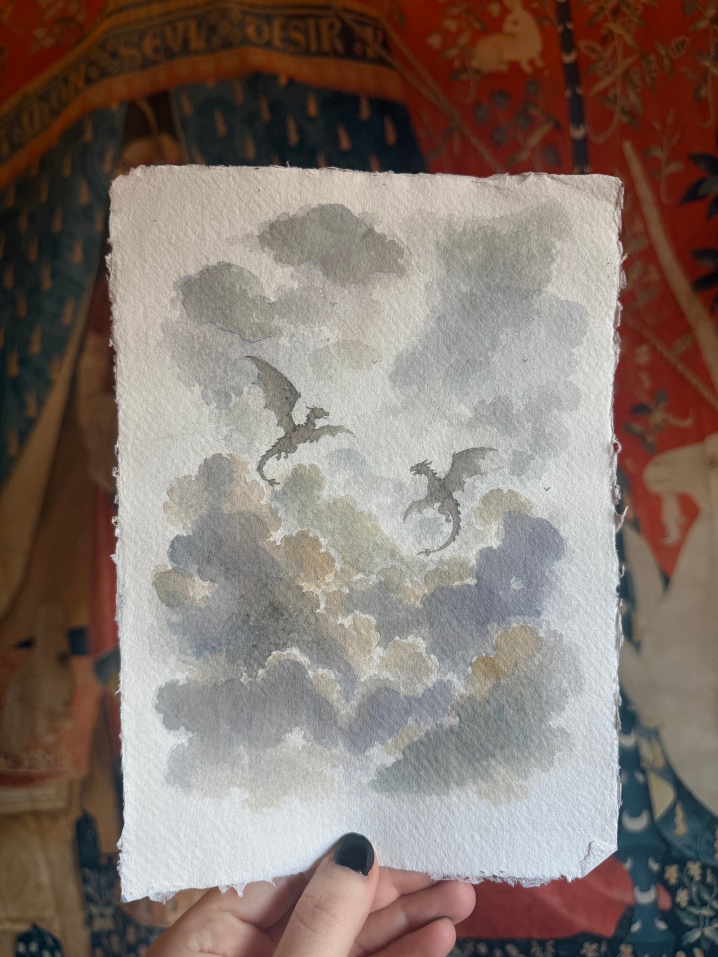 "Lok,Vah,Koor " Original Watercolour Illustration A5