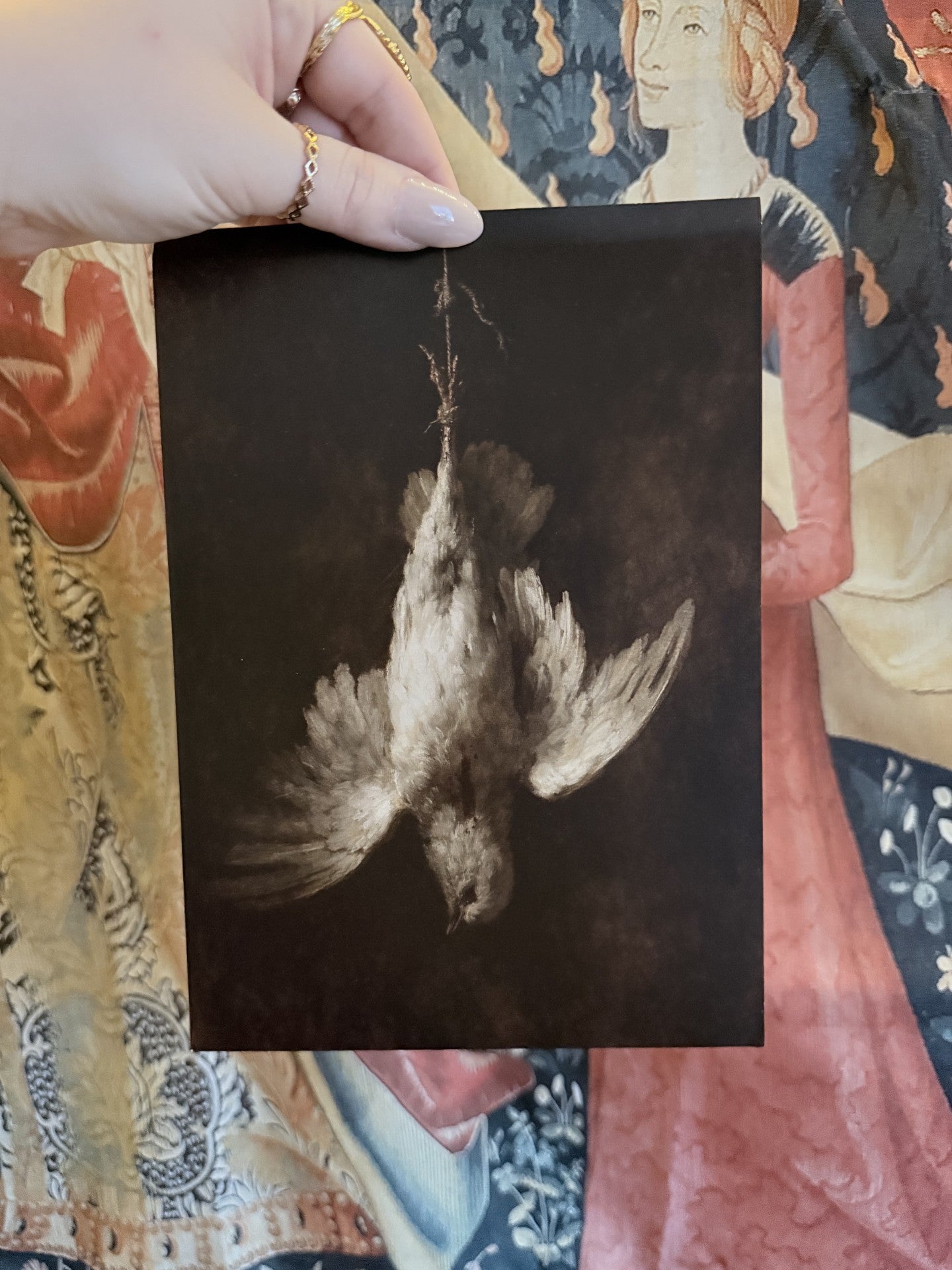 Hanging Bird A5 Oil Painting Art Print
