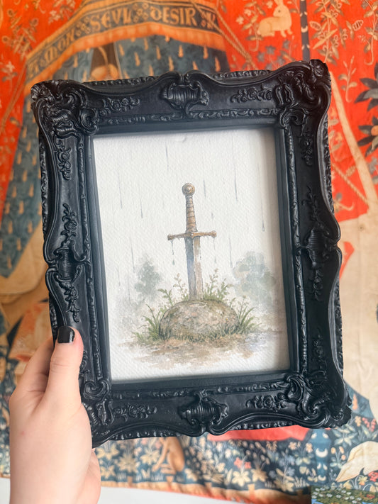 "Excalibur" Original Watercolour Illustration A5