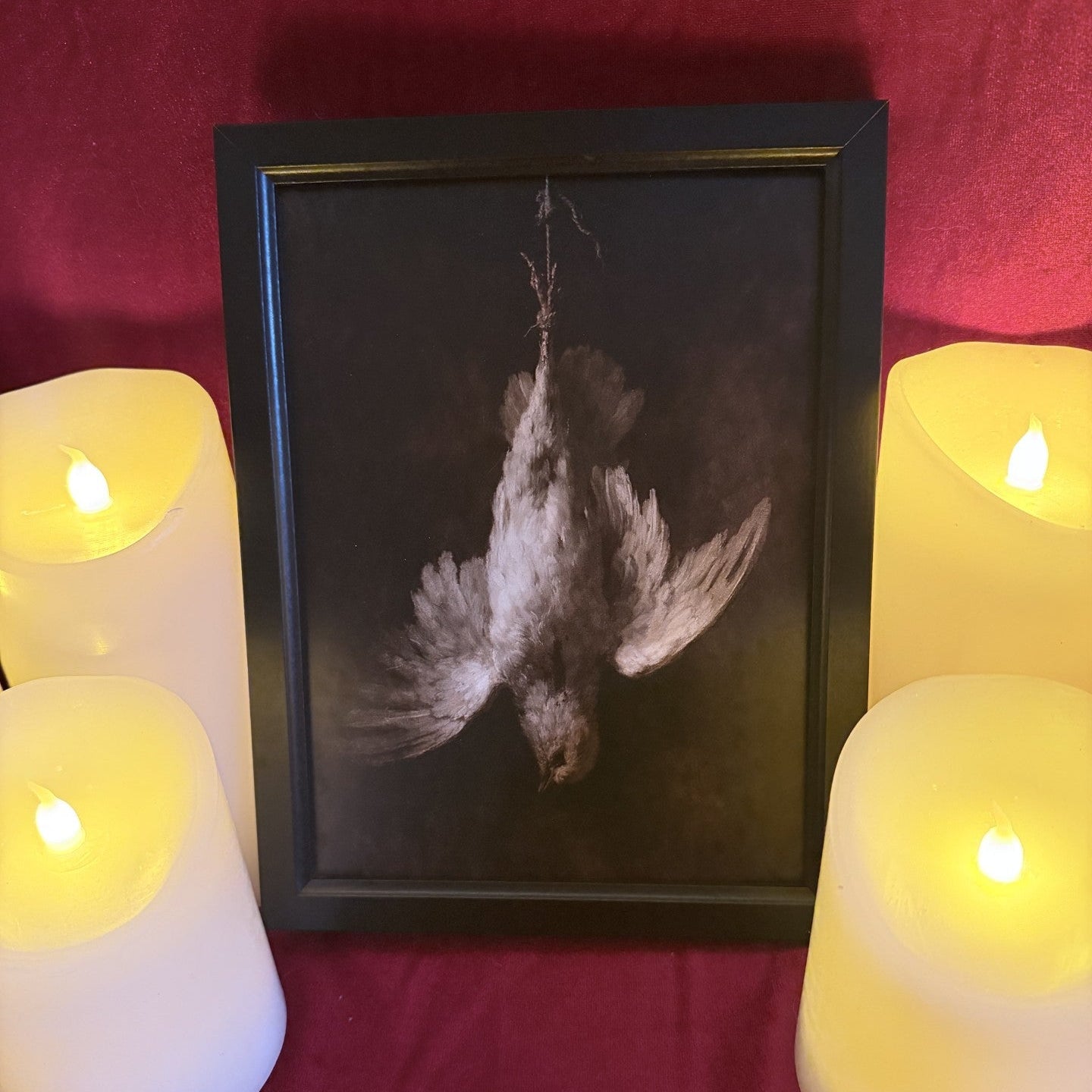 Hanging Bird A5 Oil Painting Art Print