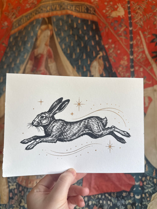 Hare Illustration A5 Print