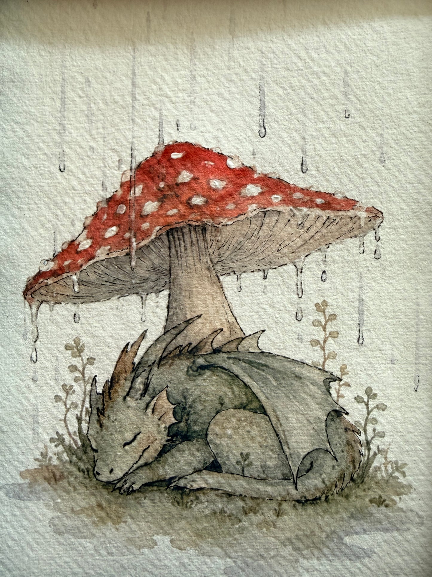 "Draco in Imbre" Original Watercolour Illustration A5