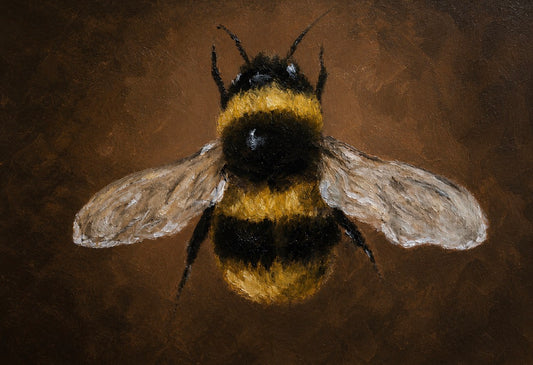 "Apis Aurea" Original Oil Painting on Canvas Board