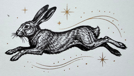 Hare Illustration A5 Print