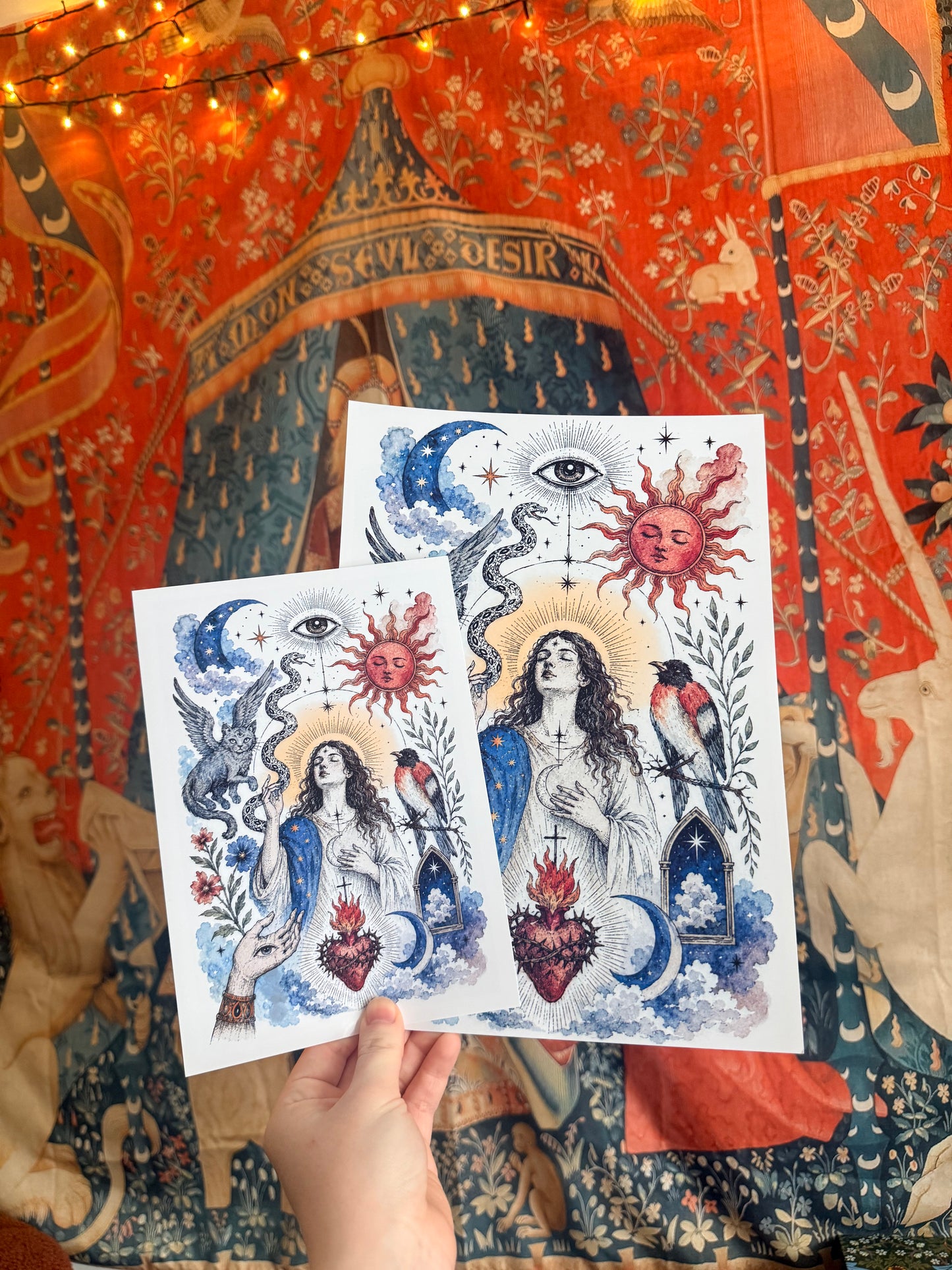 Mother Mary Esoteric Illustration Print