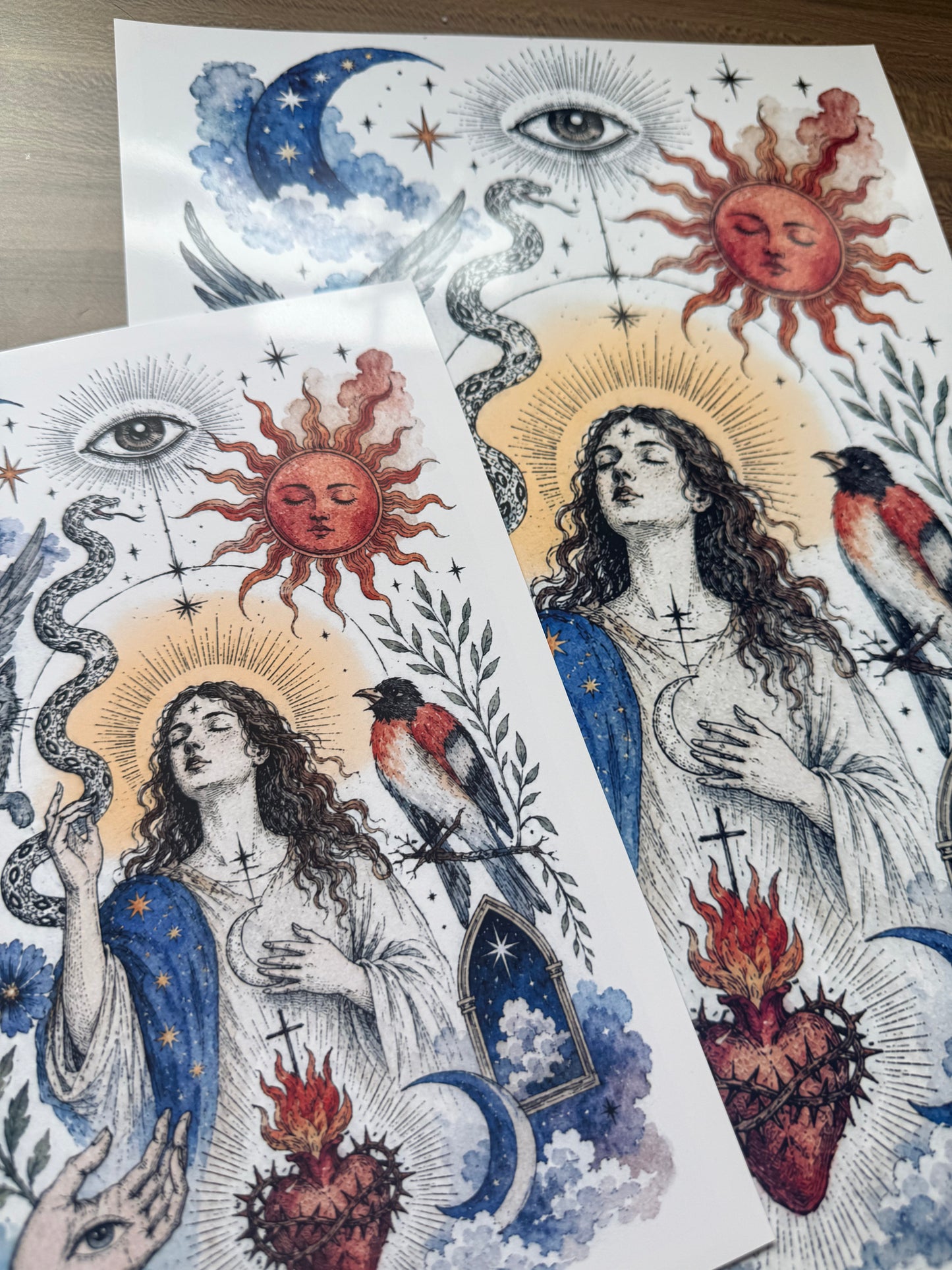 Mother Mary Esoteric Illustration Print