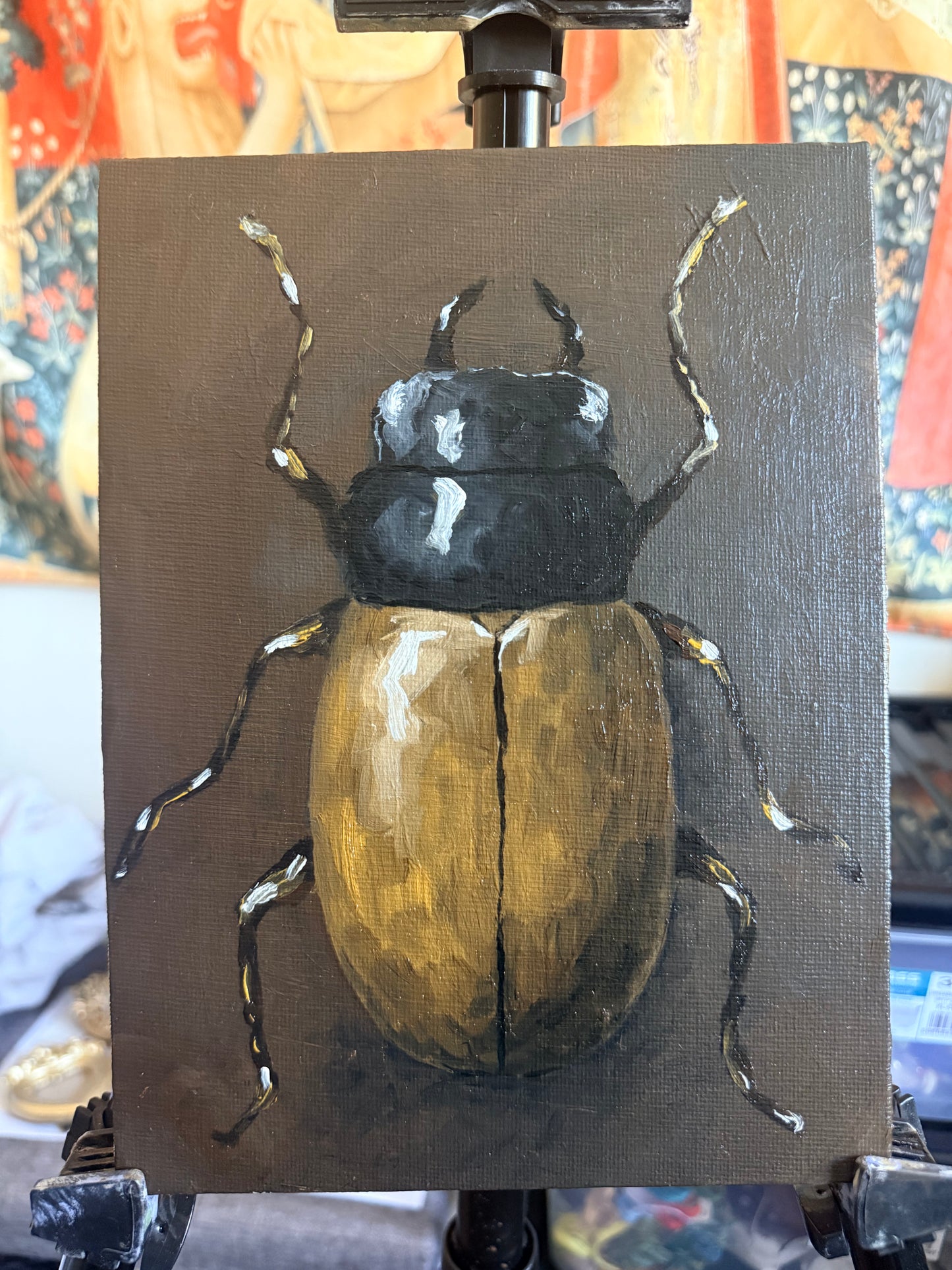 "Coleoptera" Original Oil Painting Beetle