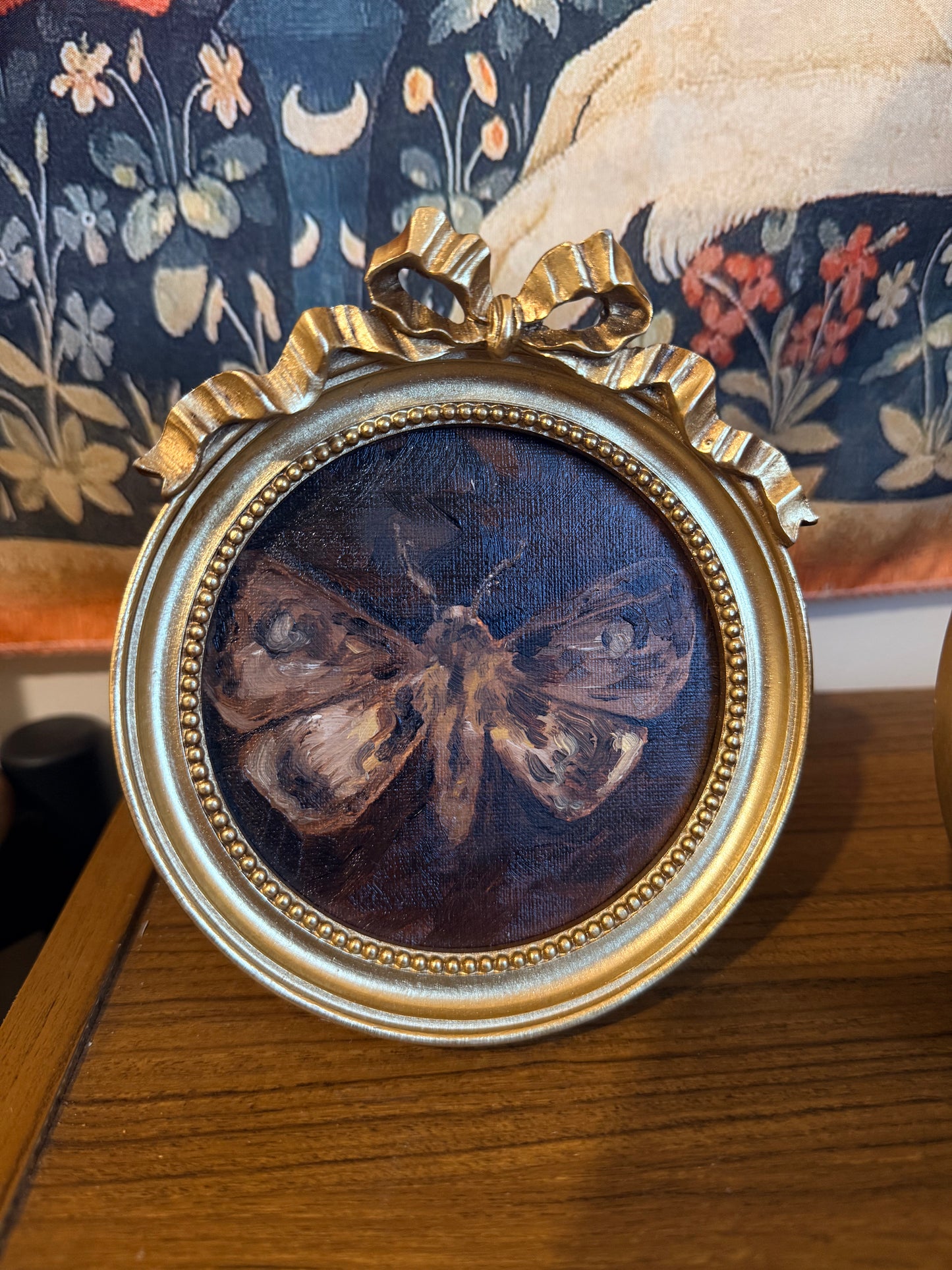 "Lepidoptera" Original framed Moth oil painting